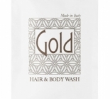Cosmetics Gold Hair &amp; Body wash 10ml sachet(tasak) vegán-barát 600db/karton